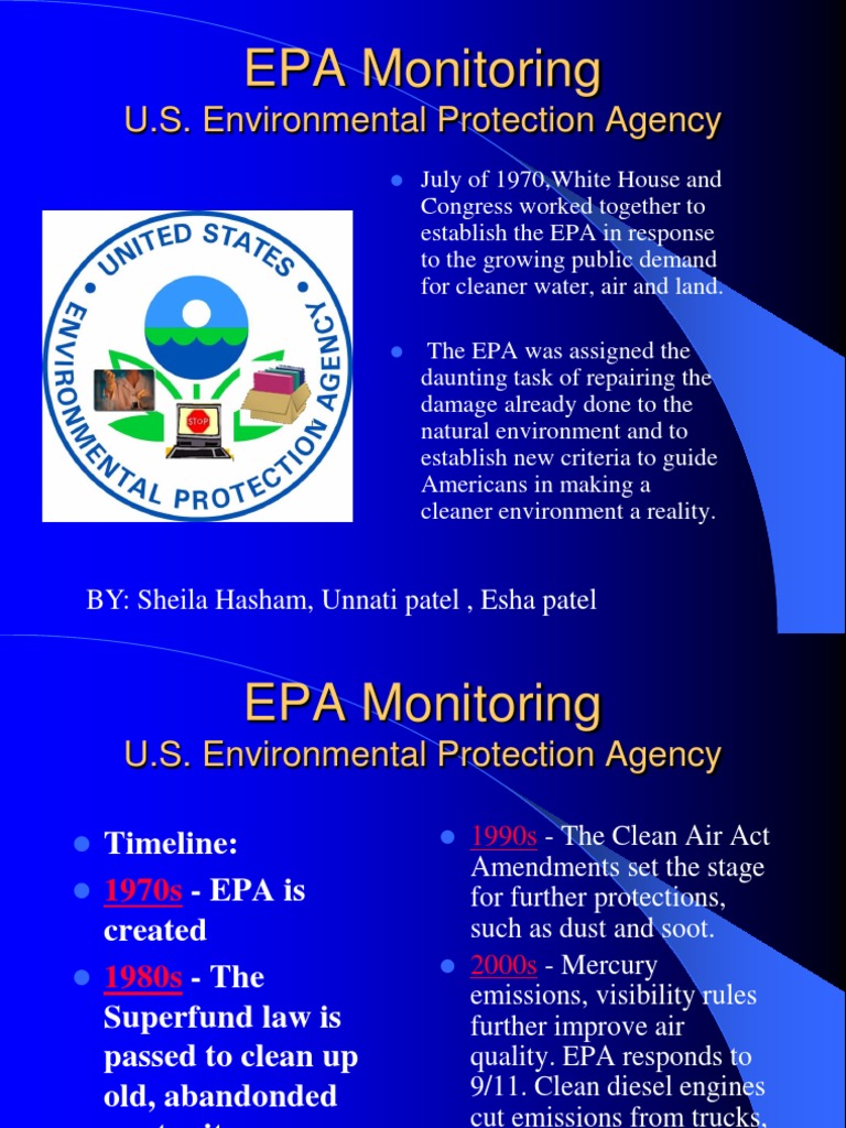 EPA Monitoring U.S. Environmental Protection Agency PDF United