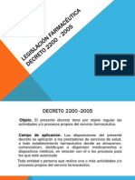 Decreto 2200-2005 servicio farmacéutico