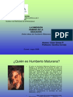 La Dimension Humana en La Educacion Maturana