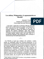Tomasini, Alejandro. (1999). Los sofistas, Wittgenstein y la argumentación en filosofía (Tópicos, Núm. 17)