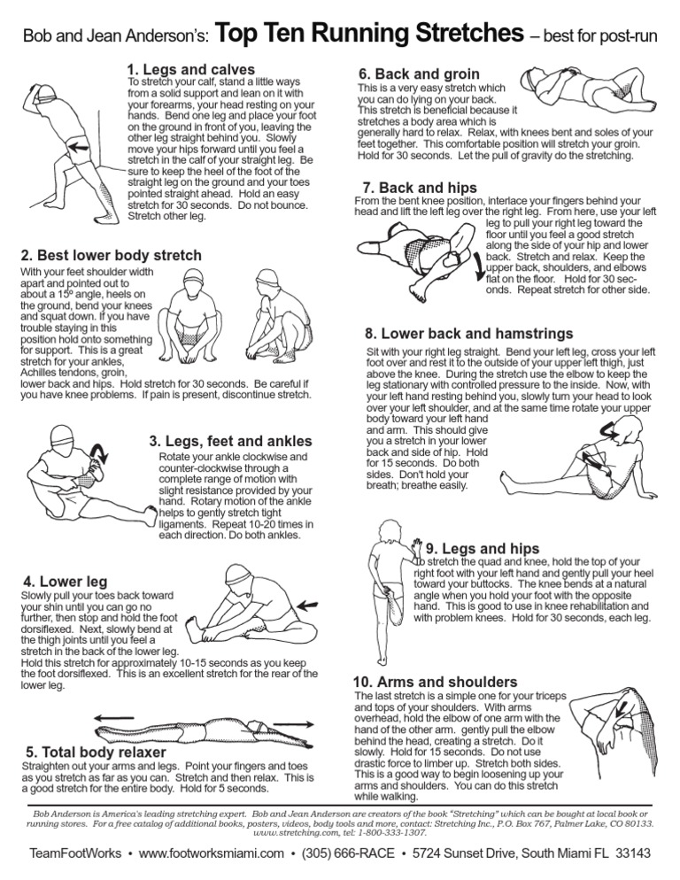 Top Ten Running Stretches PDF Foot Anatomical Terms Of Motion