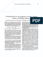 Communication On Investigation of Steam Turbine Nozzle and Bladyng Efficiency