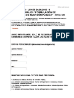 1ER. EXAMEN DEL CURSO VIRTUAL DE PROYECTOS DE INVERSION PÚBLICA 2013