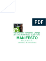 Movement for Democratic Change (Ncube) 2013 Election Manifesto "Actions for Devolution- Devolution is the New Revolution"