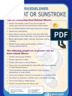 Guidelines for Heat or Sunstroke