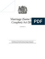 Marriage (Same Sex Couples) Act 2013