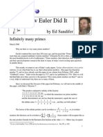 How Euler Did It: Infinitely Many Primes