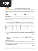 ALDI Employment Application Form