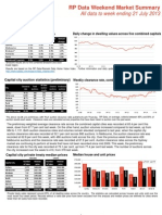 RP Data Weekend Market Summary (21 July 2013)