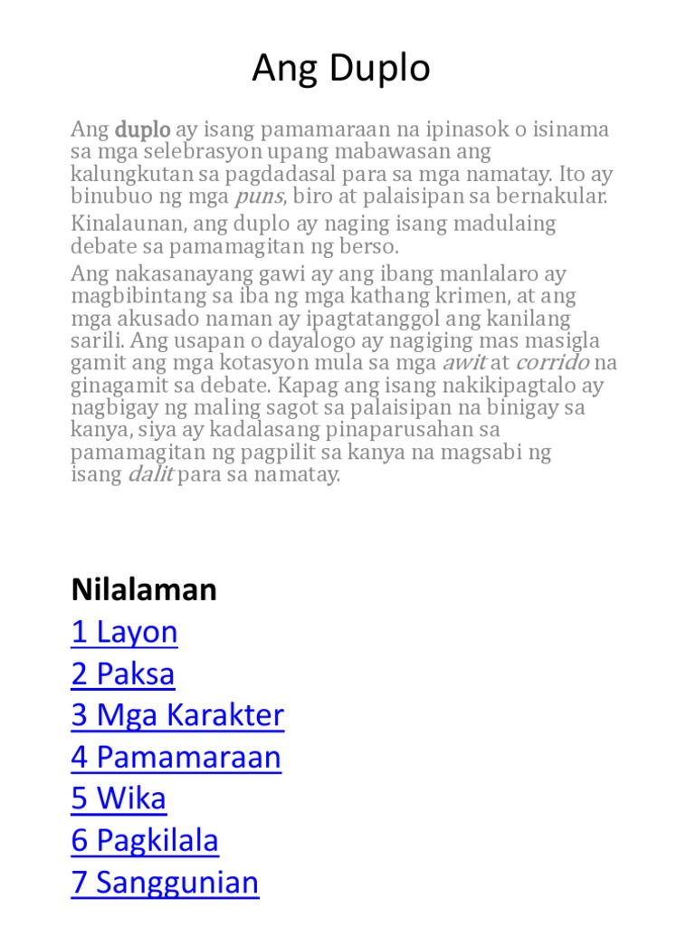 Ang duplo deals