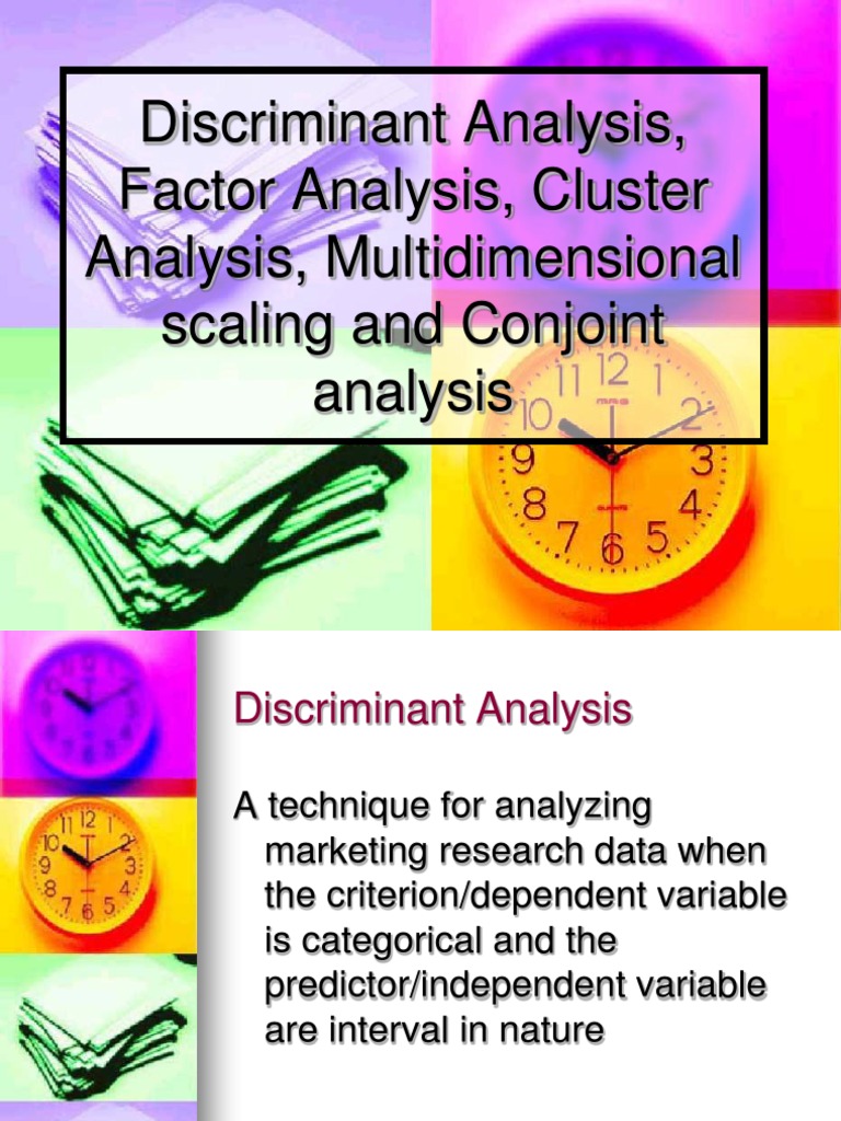 Analysis Techniques in Marketing Research | PDF | Cluster Analysis ...