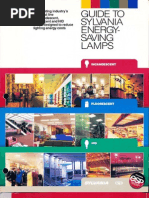 Sylvania Guide To Energy Saving Lamps Brochure 1986