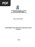 Monografia - Lara Machado - Financiamento para abertura de negócios sociais