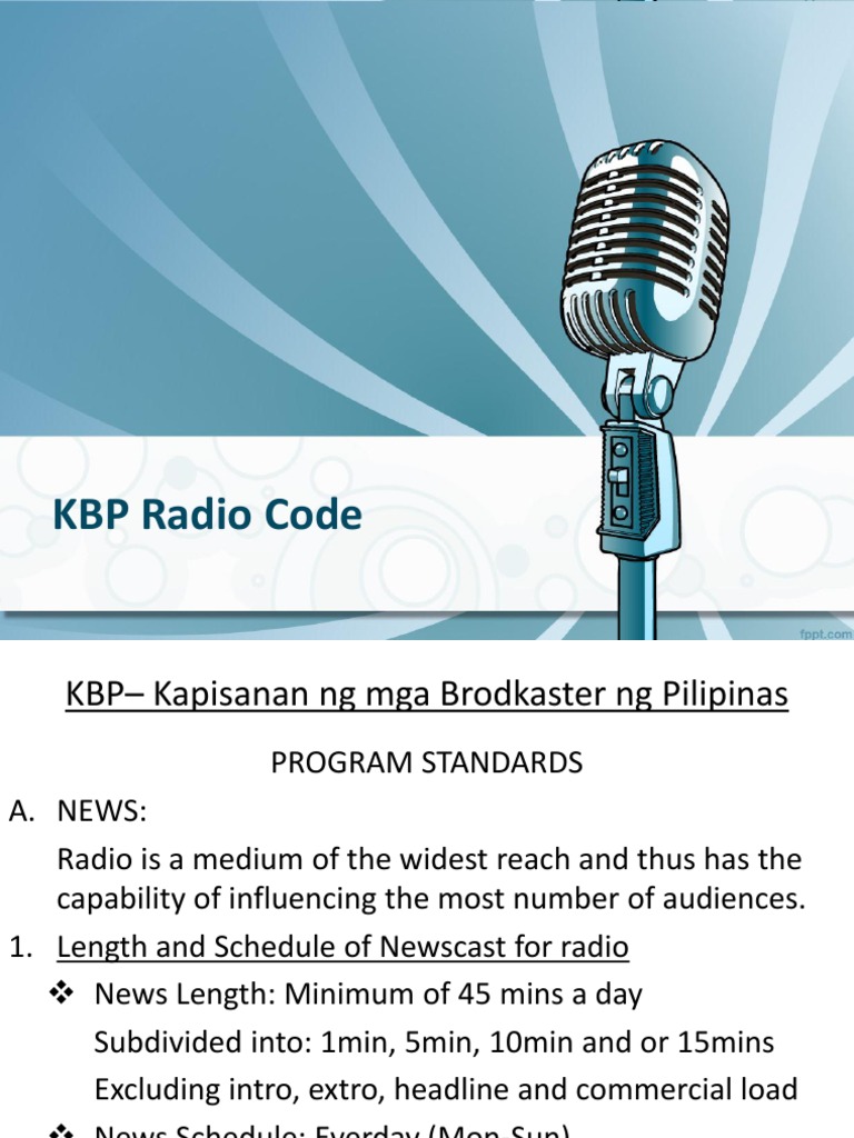 KBP Radio Broadcast Standards | PDF