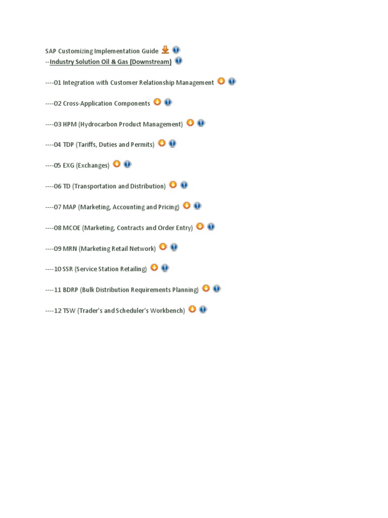 SAP Customizing Implementation Guide Is-Oil TD | PDF | Interface ...