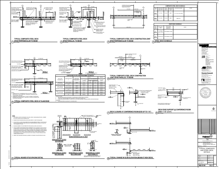 s531 Typical Composite and Steel Deck Details Framing