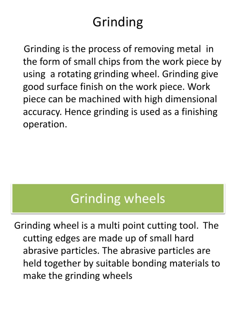 Grinding Wheels PDF Grinding (Abrasive Cutting) Abrasive
