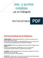 Líneas y Puntos Notables de Un Triángulo