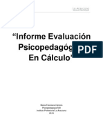 Informe Evaluación Psicopedagógica EVALUA 2