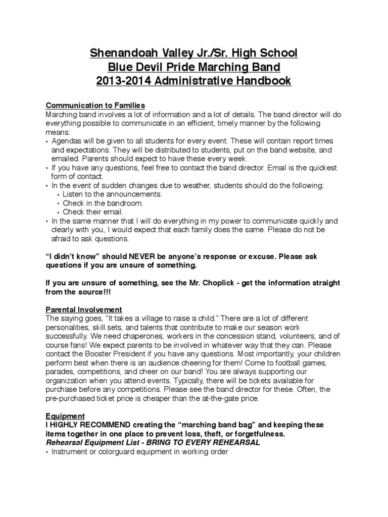SV Administrative Handbook | PDF | Clothing | Leisure