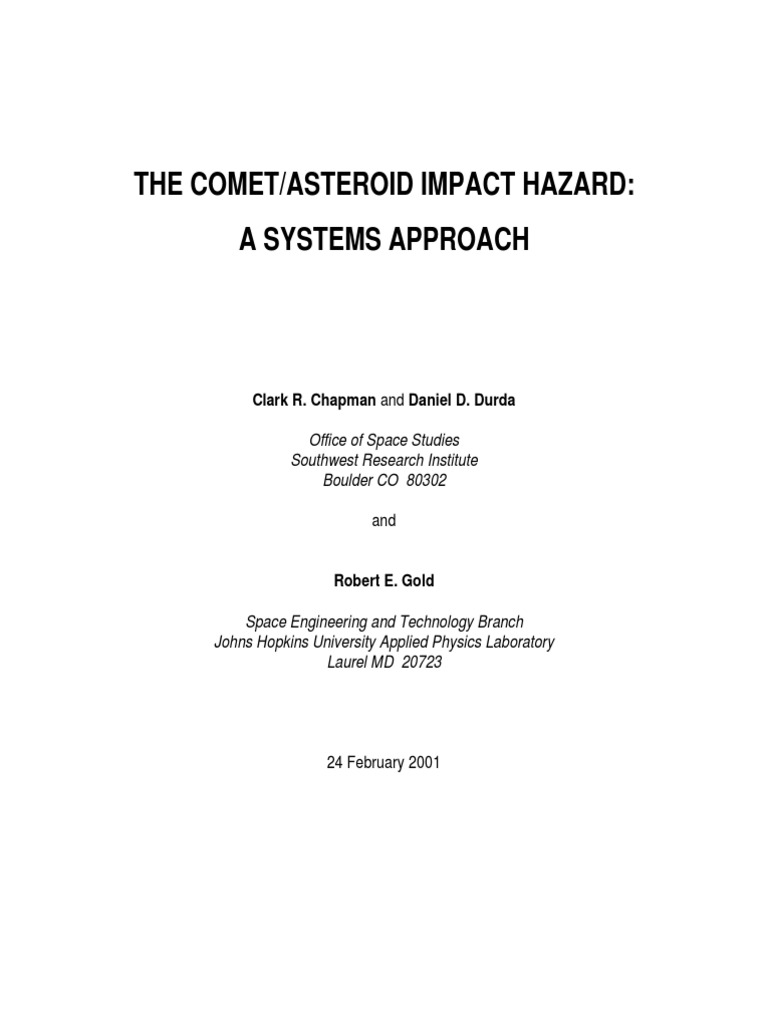 Comet and Asteroid Impact Hazard Analysis | PDF