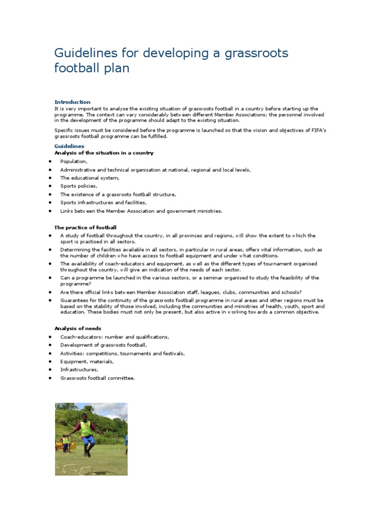 Grassroots Football Development Guidelines | PDF | Association Football ...