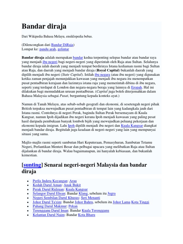 Bandar Diraja Pdf