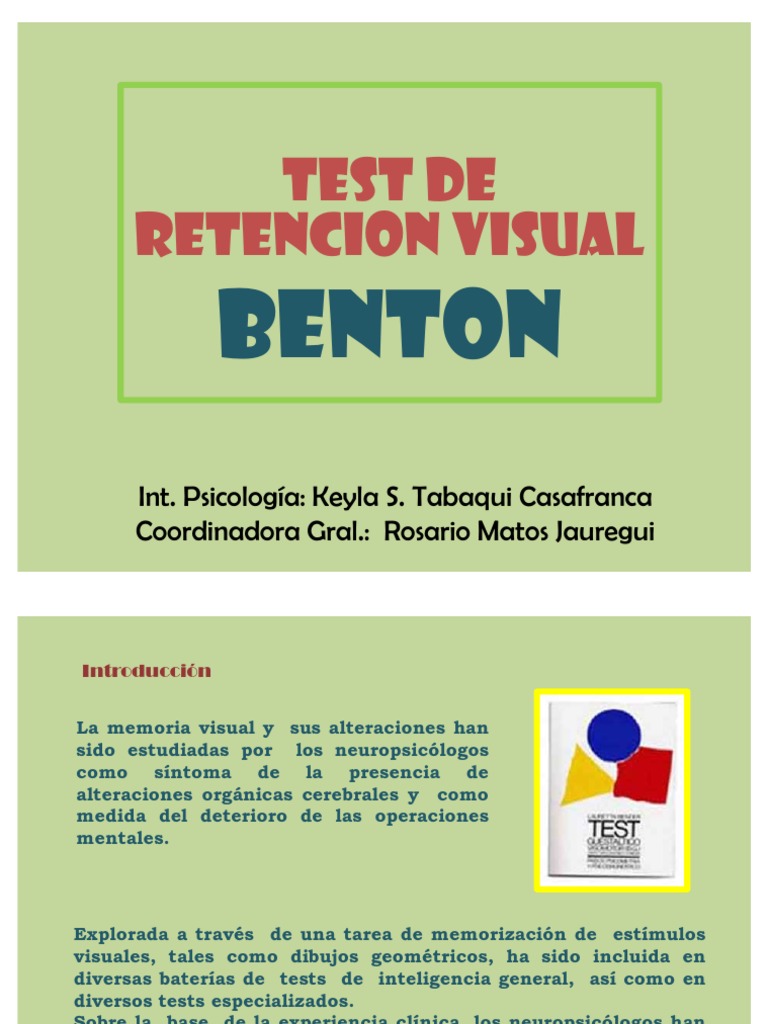 Benton | PDF | Memoria | Neurociencia