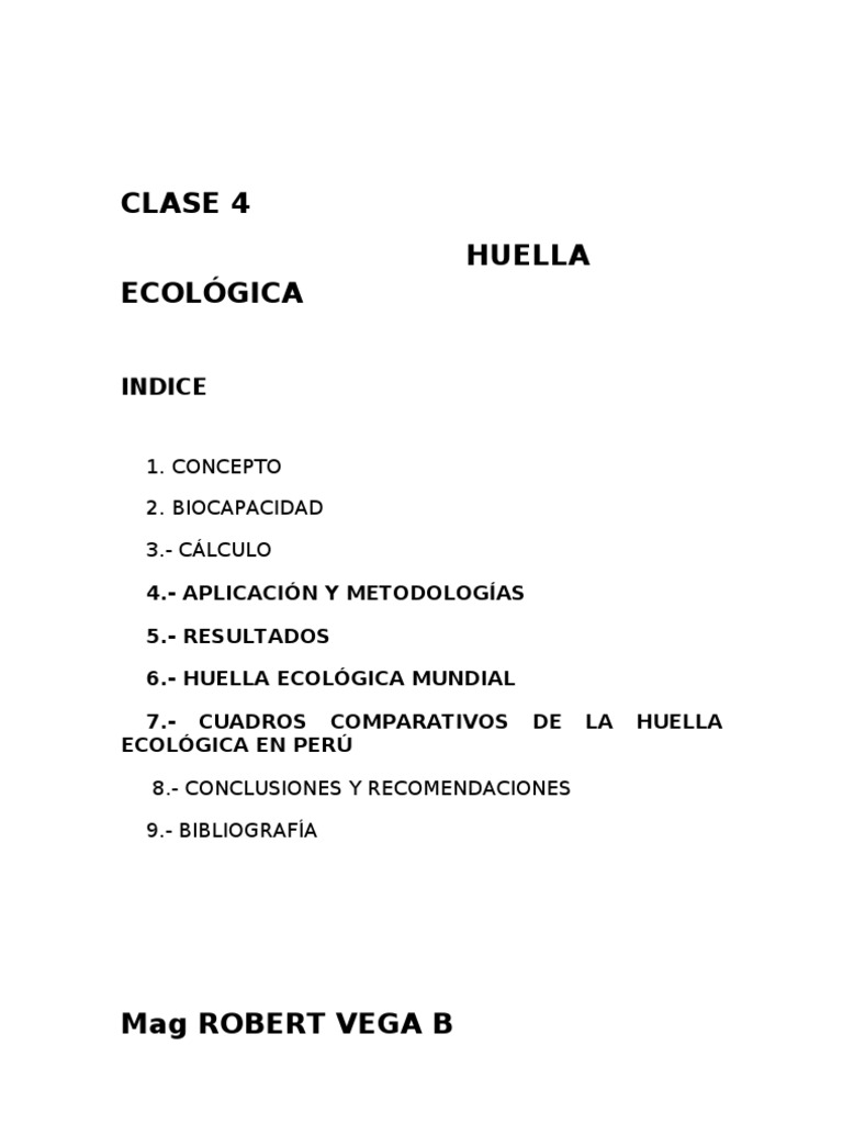 Huella Ecológica: Conceptos y Cálculo | PDF | Entorno natural | Ecología