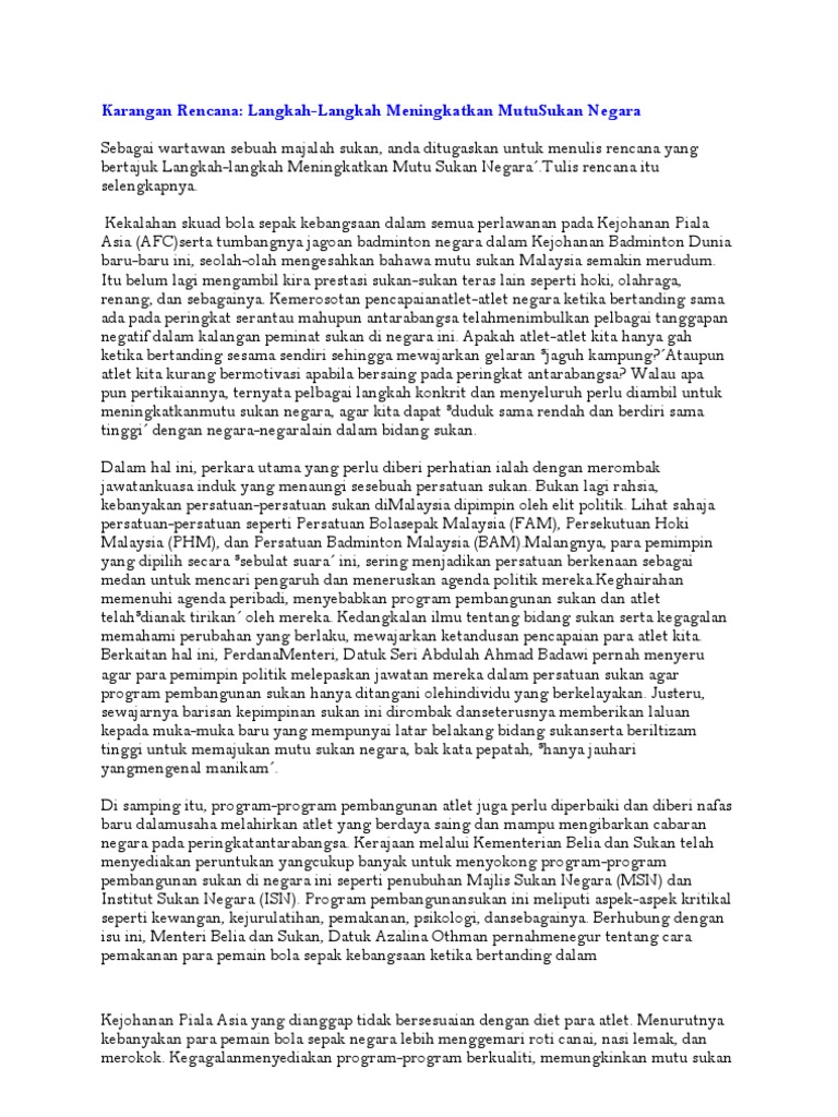 Karangan Rencana Pdf