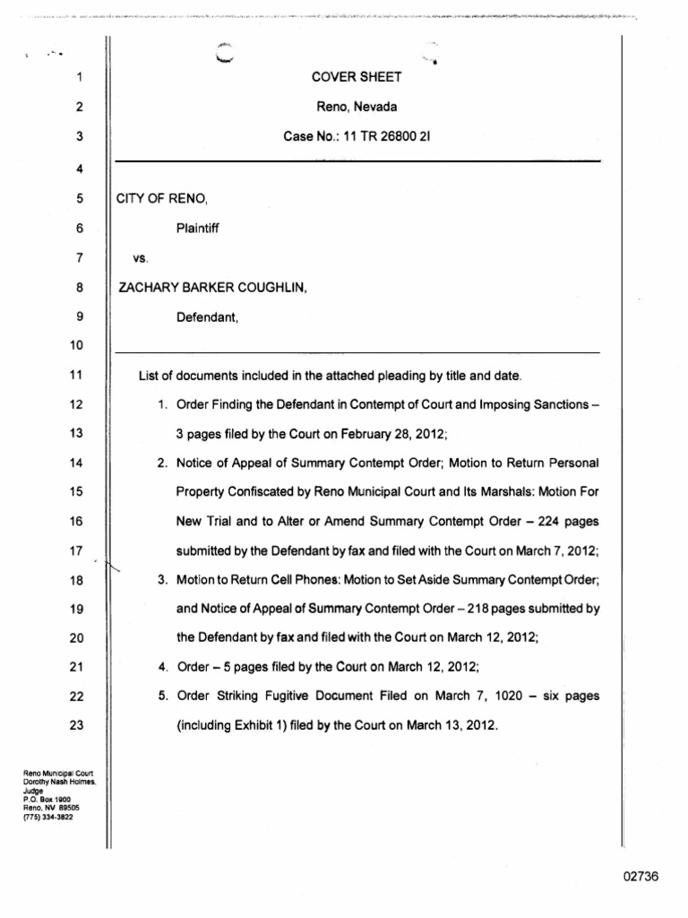 Reno Municipal Court Case Documents | PDF | Social Science