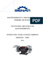 Informe de Mantenimiento y Reparación de Esmeril de Banco