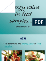 Nutrition - Energy Value in Food
