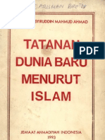Tatanan Dunia Baru Menurut Islam-mirza Basyiruddin Mahmud Ahmad r.a.