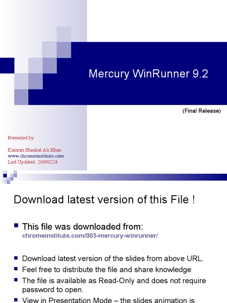 Mercury Winrunner Cost