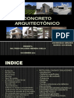 Concreto Arquitectónico: Acabados y Patologías