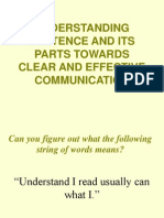 Understanding Sentence and Its Parts Towards Clear and Effective Communication