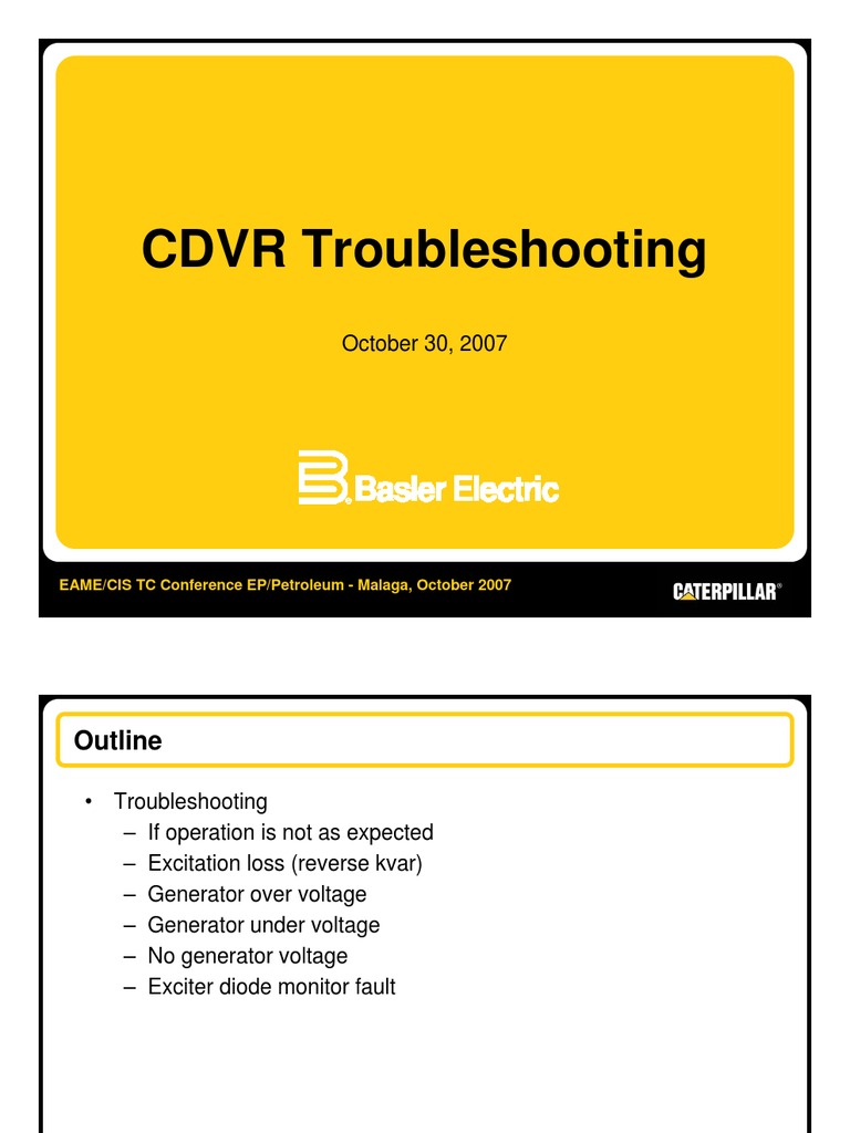 CDVR Troubleshooting PDF Electric Generator Troubleshooting