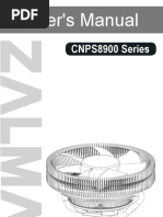 Cnps8900 Series: Amd Socket Fm2/Fm1/Am3+/Am3/Am2+/Am2 Cpu&Apus Intel Socket 1366/1156/1155/775 Cpus