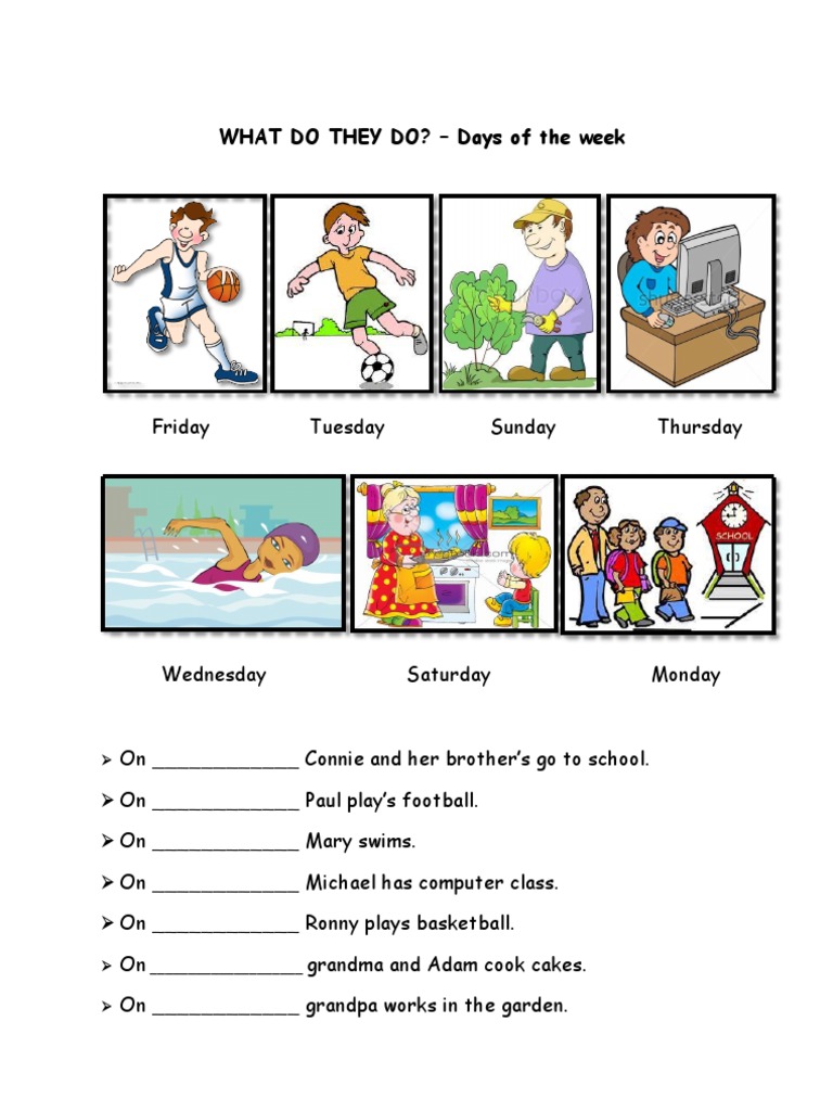 Days of the Week Activities Guide | PDF