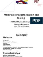 Materials Characterization and Testing