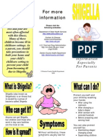 Shigella Brochure For Parents and Child Care