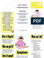 Shigella Brochure for Parents and Child Care