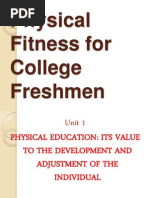 Physical Fitness for College Freshmen