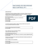 Configuraciones de Seguridad para Control 1