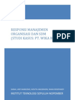 Responsi Manajemen Organisasi & Sumber Daya Manusia (Studi Kasus: PT. Wika Beton)