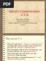 presentation on  Seven Cs