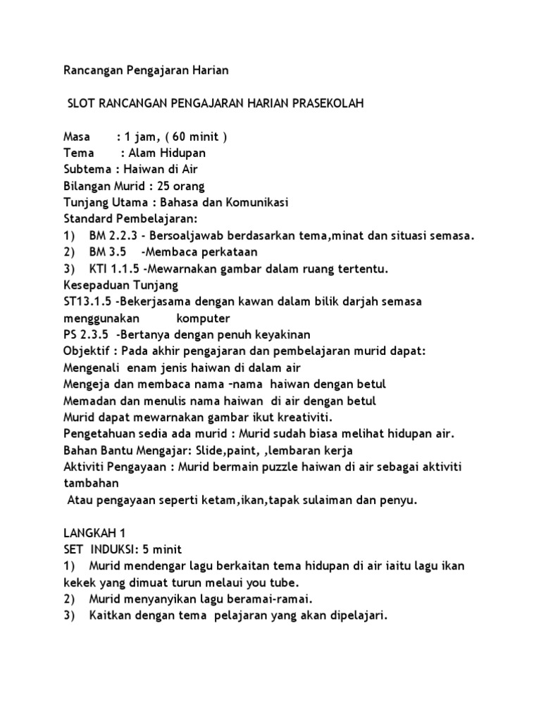 Lembaran Mewarna Hidupan Laut Untuk Kanak Kanak