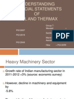 Understanding Financial Statements of BHEL and THERMAX