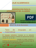 Lenguaje Algebraico